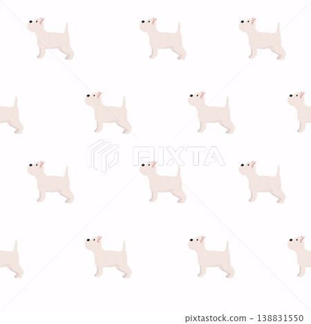 Puppies dog seamless pattern. Vector illustration. 138831550
