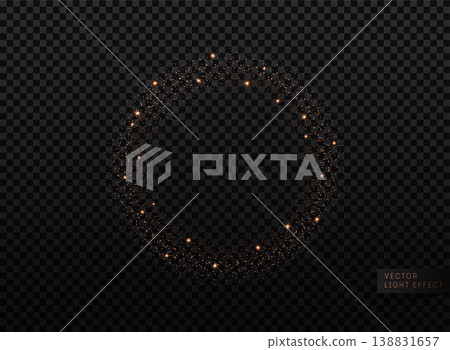 Glitter gold background with dazzling lights. Sequins pattern on a transparent backdrop. Glitter gold background with dazzling lights. Sequins pattern on a transparent backdrop. 138831657