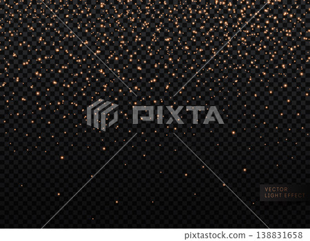 Glitter gold background with dazzling lights. Sequins pattern on a transparent backdrop. Glitter gold background with dazzling lights. Sequins pattern on a transparent backdrop. 138831658