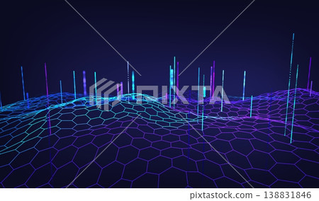 Abstract network digital for flow background science and technology ai cyber. Data future blue for cyberspace vector design and big business. Abstract line tech for flow connection 3d. Abstract network digital for flow background science and technology ai cyber. Data future blue for cyberspace vector design and big business. Abstract line tech for flow connection 3d. 138831846