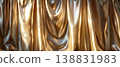 Golden Sheer Fabric Draped in Soft Sunlight 138831983