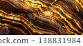 Golden Brown Striped Agate Stone Texture 138831984