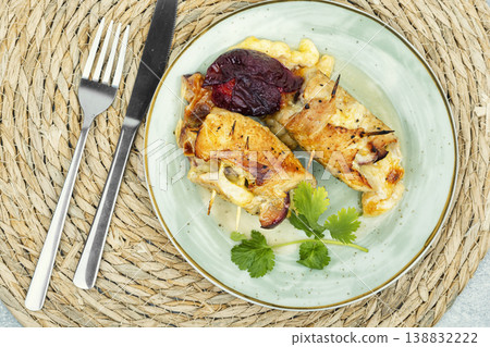 Oven Baked Meat on Dining Table Oven Baked Meat on Dining Table 138832222