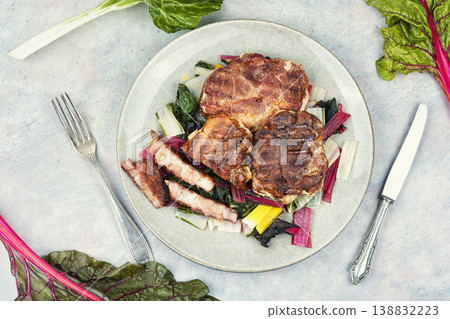 Oven Baked Meat on Dining Table Oven Baked Meat on Dining Table 138832223