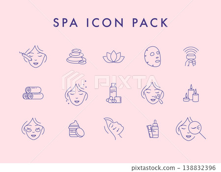 SPA Related Vector Line Icons. Vector illustration. SPA Related Vector Line Icons. Vector illustration. 138832396