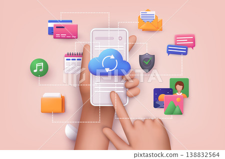 Cloud computing upload and download data online service with mobile phone. Polygonal wireframe cloud storage sign. 3D Web Vector Illustrations. Cloud computing upload and download data online service with mobile phone. Polygonal wireframe cloud storage sign. 3D Web Vector Illustrations. 138832564