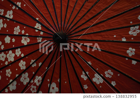 paper japenese umbrella detail close up 138832955