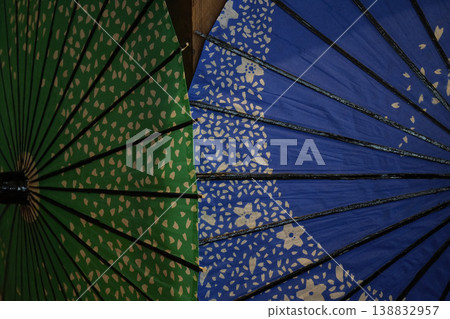 paper japenese umbrella detail close up paper japenese umbrella detail close up 138832957