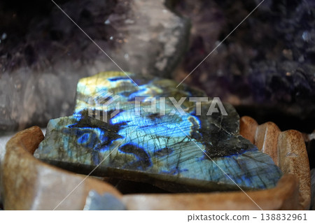 labradorite stone close up detail labradorite stone close up detail 138832961