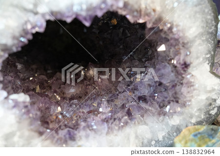 Amethyst Crystal close up detail Amethyst Crystal close up detail 138832964