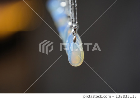 many necklages hanging jewelry detail 138833113