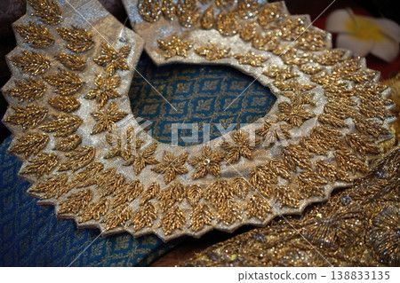 Cambogia clothes detail colorful decorated Cambogia clothes detail colorful decorated 138833135