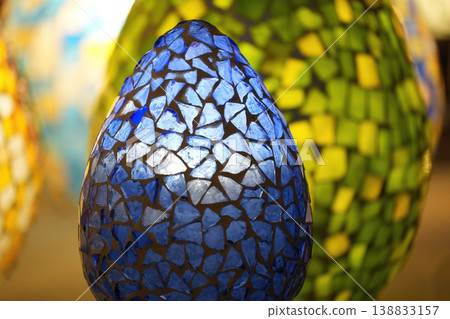 egyptian glass lamp detail close up egyptian glass lamp detail close up 138833157