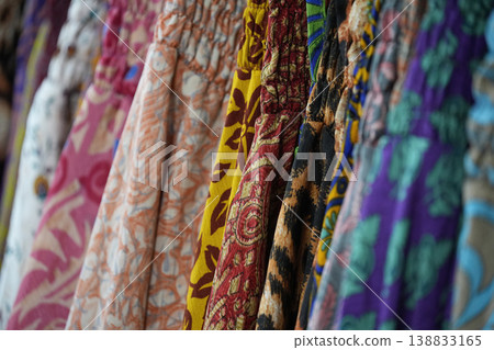 indian clothes detail colorful decorated indian clothes detail colorful decorated 138833165