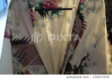 Japanese Kimono detail Colorful Decorated Japanese Kimono detail Colorful Decorated 138833169