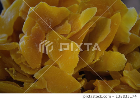 Mango candied fruit detail close up 138833174