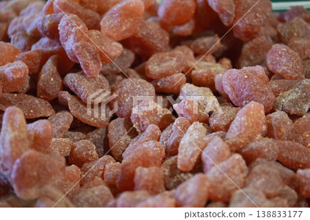 Strawberry candied fruit detail close up 138833177