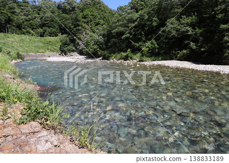 The Kiyotsu River flows near the entrance to Kiyotsu Gorge (Tokamachi City, Niigata Prefecture). 138833189