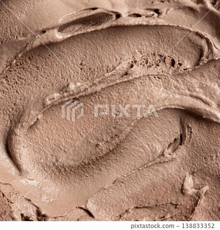 Chocolate ice cream texture 138833352
