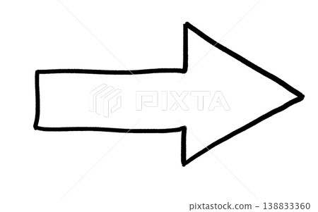 Hand-drawn arrow material using a pen Hand-drawn arrow material using a pen 138833360
