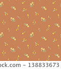 Scandinavian Minimal Floral Seamless Pattern Watercolor Sunflower Warm Earthy Background Nordic Design 138833673