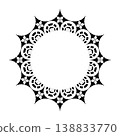 Radial Circle Pattern for Decorative Round Frame. 138833770