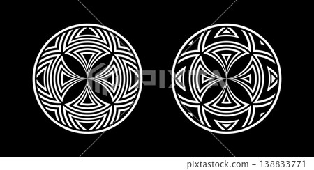Set of Circle Design Elements. Abstract Icons. 138833771