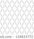 Seamless Geometric Grid Diamonds Pattern. Light Grey Texture. 138833772