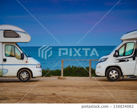 Campers rv on spanish coast 138834062