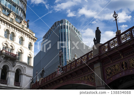 Historic Holborn Viaduct Bridge in London 138834088