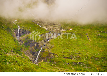 Foggy mountains nature in Norway Foggy mountains nature in Norway 138834122