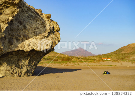 Monsul beach, Park Cabo de Gata in Spain Monsul beach, Park Cabo de Gata in Spain 138834352
