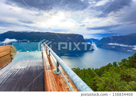 Fjord landscape at Stegastein viewpoint Norway Fjord landscape at Stegastein viewpoint Norway 138834408