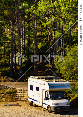 Rv camper camping on nature Rv camper camping on nature 138834430