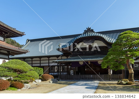 山梨縣身延町身延山久遠寺大客殿。歷史建築。 山梨縣身延町身延山久遠寺大客殿。歷史建築。 138834642