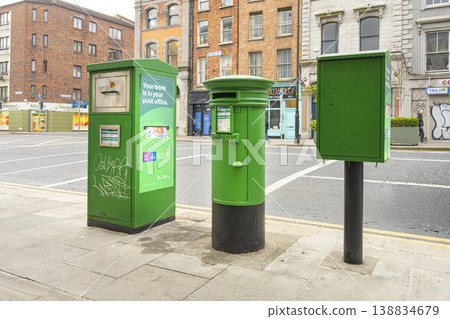 old Irish post office letterbox in Dublin, Ireland 138834679