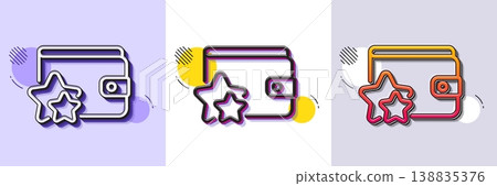 Loyalty program line icon. Halftone dotted pattern. Gradient icon with grain shadow. Bonus points. Discount wallet symbol. Line loyalty program icon. Various designs. Vector Loyalty program line icon. Halftone dotted pattern. Gradient icon with grain shadow. Bonus points. Discount wallet symbol. Line loyalty program icon. Various designs. Vector 138835376