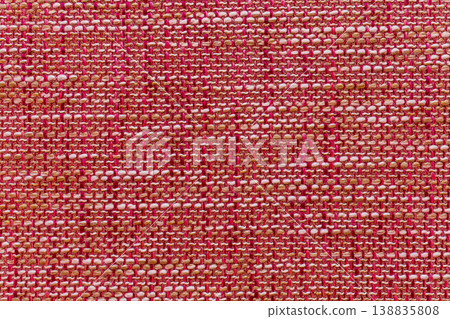 Color red fabric texture sofa upholstery thread abstract line stripe pattern vintage surface structure background backdrop 138835808