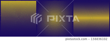 Vintage abstract dot pattern square gradient retro effect dynamic modern background design. 138836102