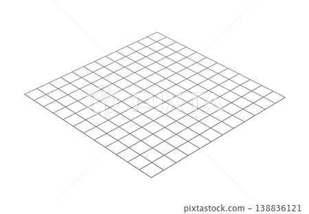 Isometric grid line background wireframe mesh lattice pattern. Isometric perspective geometric grid 138836121