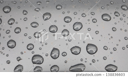 Water Droplets on Smooth Surface Creating Clean Abstract Background Texture Water Droplets on Smooth Surface Creating Clean Abstract Background Texture 138836603