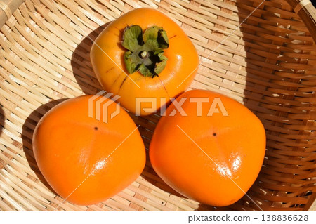 Harvested persimmon fruit Shonai persimmon Harvested persimmon fruit Shonai persimmon 138836628