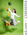 An active woman shopping at the supermarket 138836958