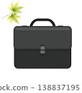Business bag, watercolor illustration, work materials. 138837195