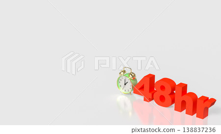 48 Hour Time Management Concept with Deadline and Extended Work Cycle 3d render. 48 Hour Time Management Concept with Deadline and Extended Work Cycle 3d render. 138837236