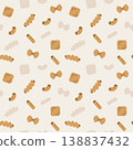 seamless minimal italian food with pasta, spaghetti and macaroni, Pastel Nursery repeat pattern background, flat jpg illustration graphic design 138837432
