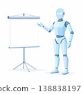 Illustration of an AI robot giving a presentation 138838197