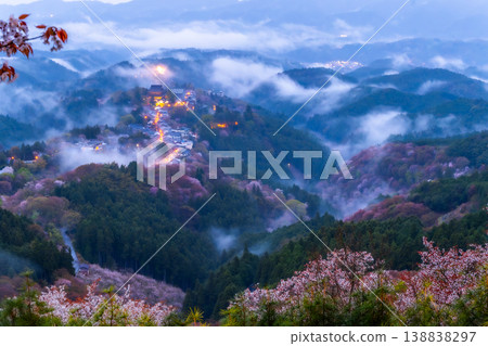 夢幻般的霧景:吉野的千棵櫻花樹 夢幻般的霧景:吉野的千棵櫻花樹 138838297