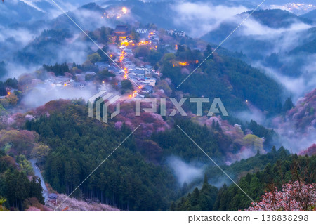 夢幻般的霧景：吉野的千棵櫻花樹 138838298