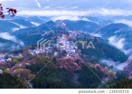 夢幻般的霧景：吉野的千棵櫻花樹 138838318
